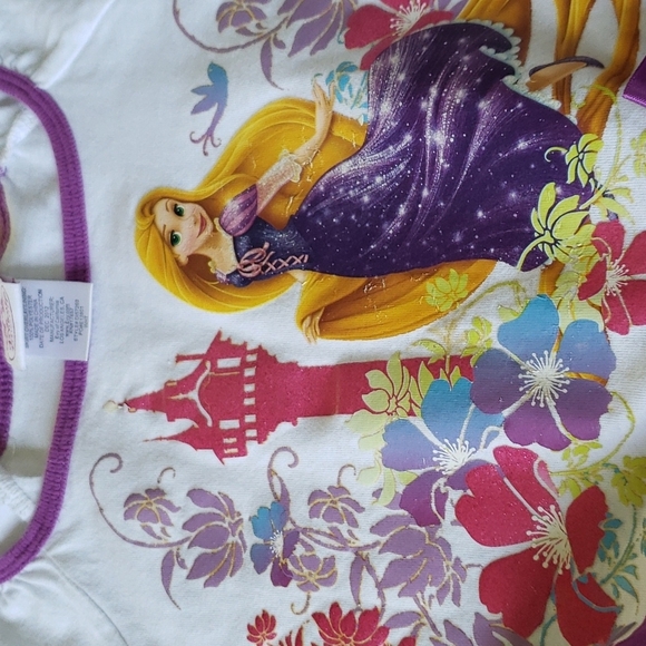 DISNEY PRINCESS RAPUNZEL TSHIRT and TULLE DRESS SZ M5/6 - Picture 6 of 11